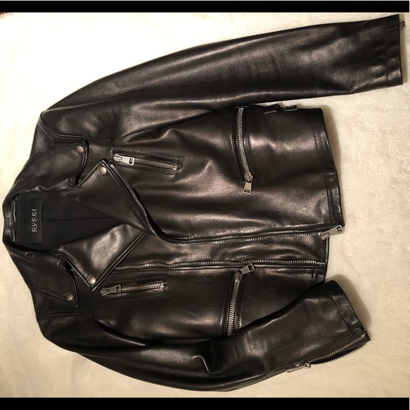 SOLD!!Gucci leather jacket with embellishment bird - Picture 1 of 8